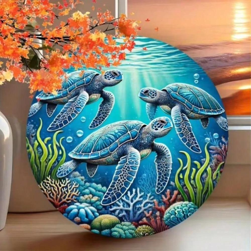 Metal Sign Ocean Turtle Wall Art Nautical Home Decor Bar Cafe