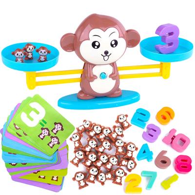 Gioco di matematica Monkey Balance Montessori Giocattoli educativi per bambini in età prescolare Giocattoli per lo sviluppo del bambino Giocattoli per l'insegnamento dei numeri per bambini Giocattoli di matematica