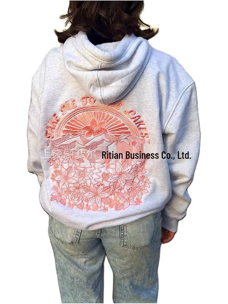 Girls' Cross Sunset Drop Shoulder Hoodie