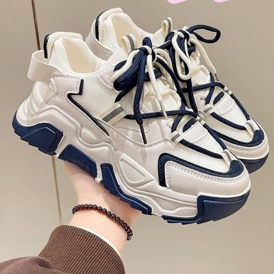 Fashion Womens Shoes 2024 New Fashion Breathable Mesh All-match Casual Shoes Lace Up Female Platform Shoes Sneakers Women Zapatos Mujer