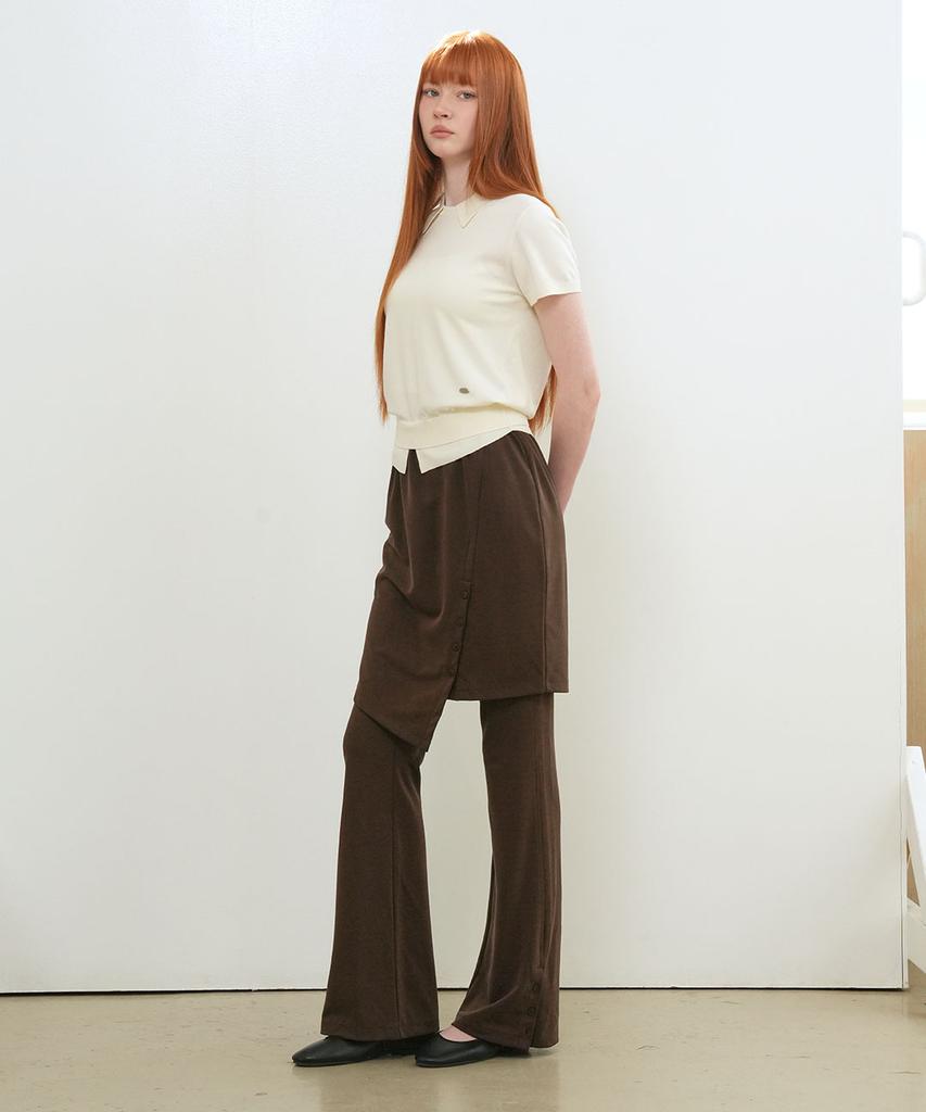 GENERALIDEA Layered Essential Half Pullover [Ivory] / Wbe2L05533