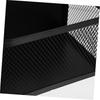 Housoutil Mesh Desk Easy Installation and Desk Storage Basket for Remote and Cable Small Office Storage Rack Clamp-on Tray, Damage-Free Storage,