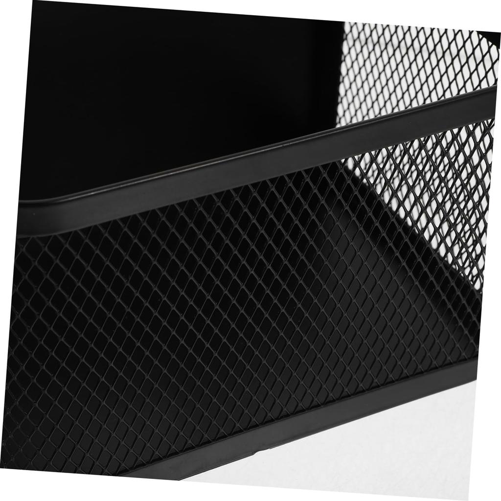 Housoutil Mesh Desk Easy Installation and Desk Storage Basket for Remote and Cable Small Office Storage Rack Clamp-on Tray, Damage-Free Storage,