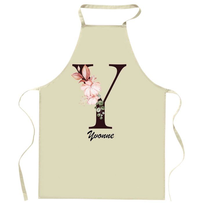 Tablier de cuisine - Yvonne Lettre - Impression bretonne - Coton résistant - Imprimé en France