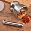 Stainless For Crushing Efficiently Durable Stone Pounding Jar Crushing Garlic Pestle Stainless Kitchen Ingredients