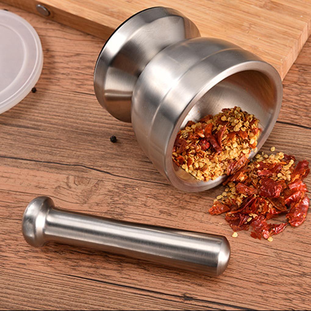 Stainless For Crushing Efficiently Durable Stone Pounding Jar Crushing Garlic Pestle Stainless Kitchen Ingredients
