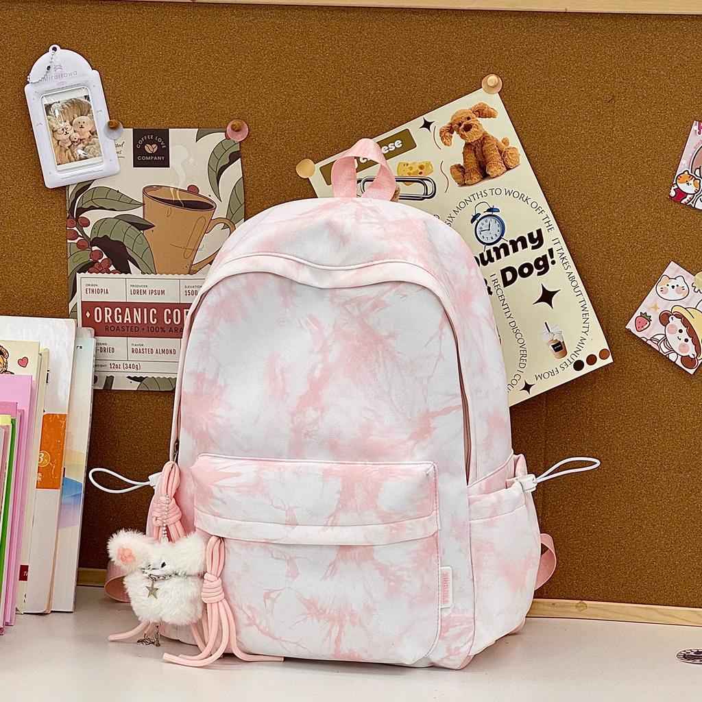 Schoolbag high value gradual change blue large capacity backpack high value student schoolbag junior high school girls high school travel backpack