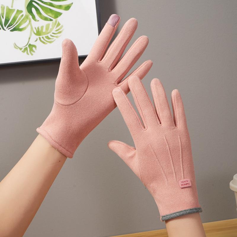 Men's Winter Touchscreen Leather Gloves - Fleece Lined, Thick, Warm, Windproof, Non-Slip for Outdoor Cycling