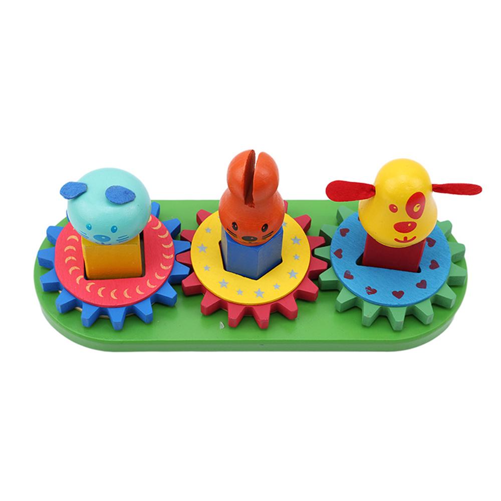 Gear Toys For Children Baby Cute Animal 3D Blocks Early Learning Education Toys Gifts Classic Toys
