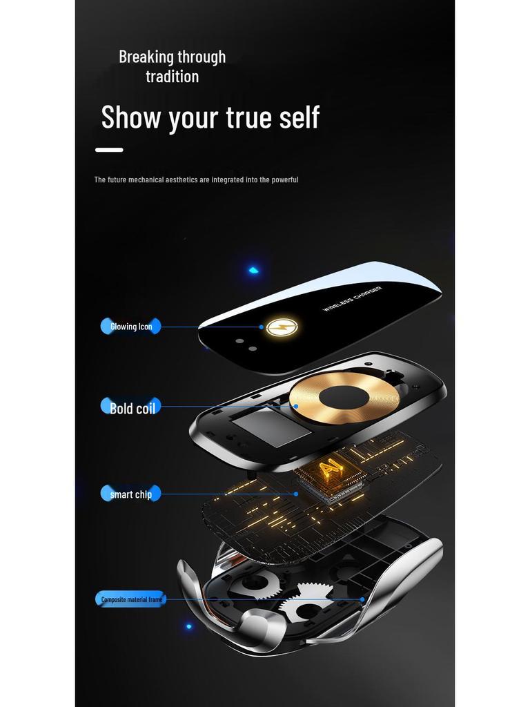 Auto-Sensing Wireless Car Phone Charger & Anti-Shake Holder