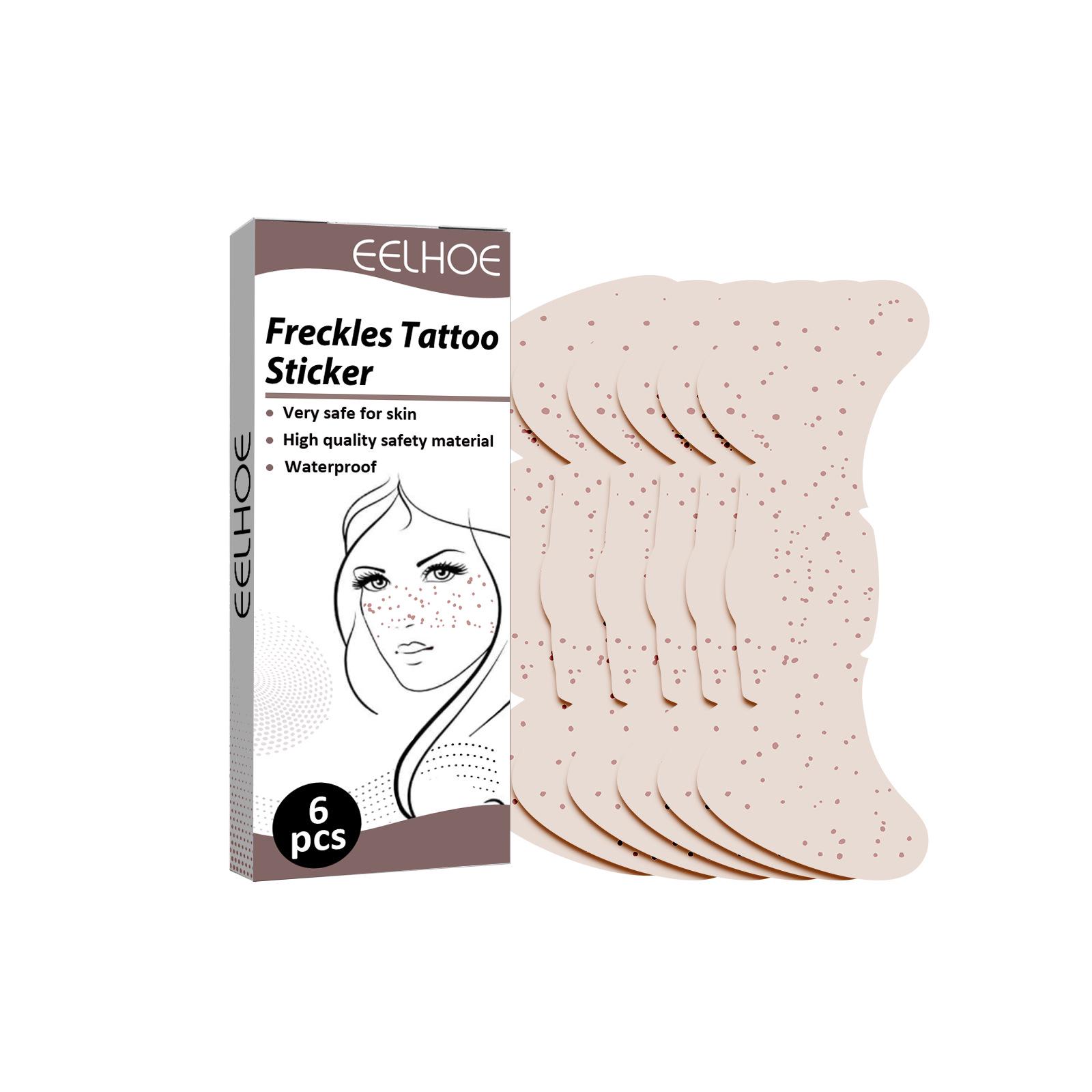 EELHOE Waterproof Freckle Tattoo Stickers - Fashionable, Long-lasting, Sweatproof Makeup for Parties