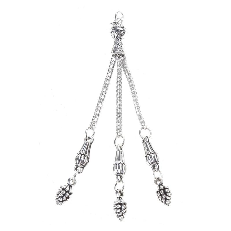 Antique Silver Plated Necklace Connectors Metal Brushes Pendant Accessories DIY Handmade Jewelry Making Supplies
