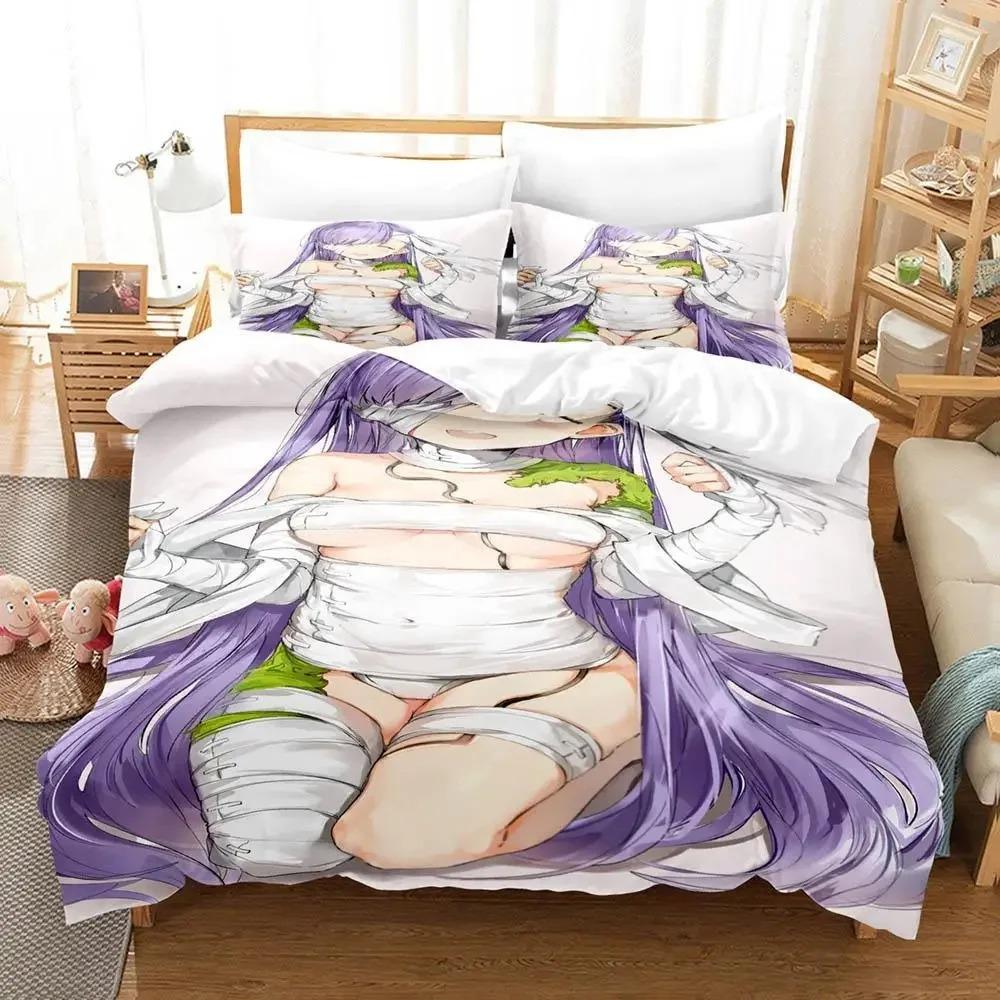 Set Biancheria da Letto Anime Mummy Girls per Bambini Bambine Twin Queen Size Copripiumino Federa Letto Bambini Adulti Moda Tessile per la Casaextile