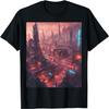 Cyberpunk Elements Futuristic Gaming Landscape T-Shirt