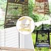 Anti-slip Bird Mirror with Perch Wear-resisting Bird Cage Toys Parrot Mirror Toy  Balconies