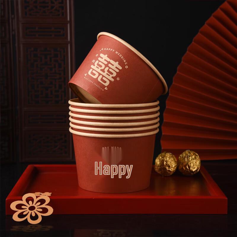 

Chinese Style Red Disposable Wedding Bowl