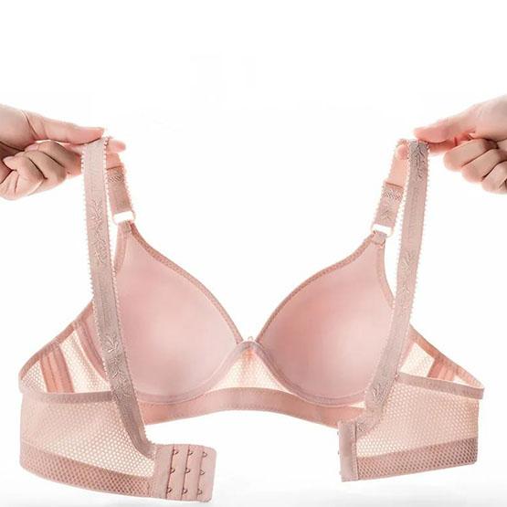 WTEMPO Sutien de mărime Plus Sutien fără cusături pentru femei Lenjerie de corp Sutien din dantelă Sutien moale de culoare uni fără sârmă