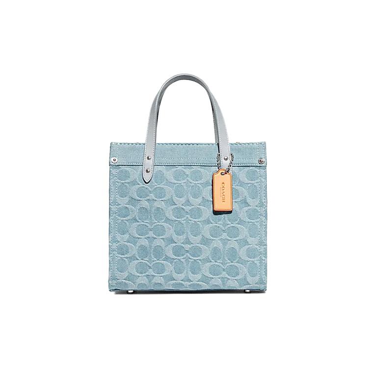 New COACH Field Fabric Tote Bag Shopping Bag Shoulder Bag Crossbody Bag Handbag Small Size Women's Blue CJ853-LHPBU
