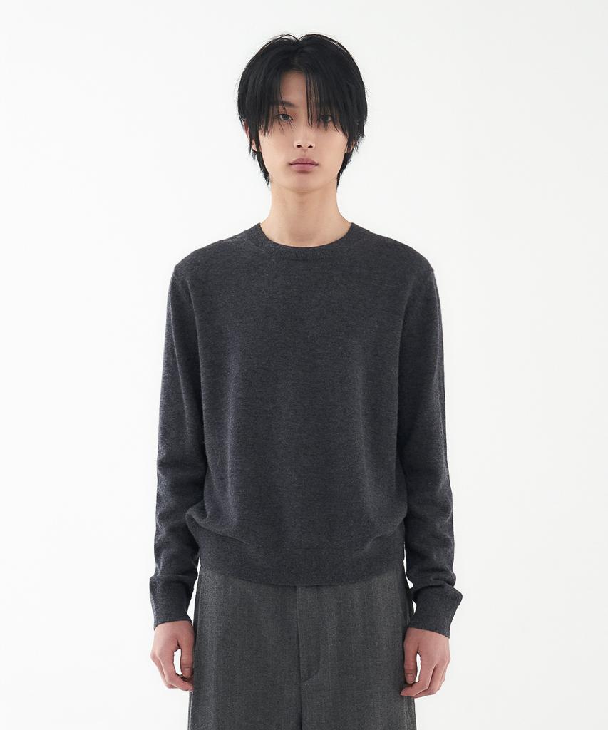 Leondi Fine Merino Wool Round Knit - Charcoal