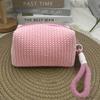 2026 New Ins Sweet Girl Candy Color Plush Large Capacity Makeup Bag Washbag Travel Portable Handheld Small Storage