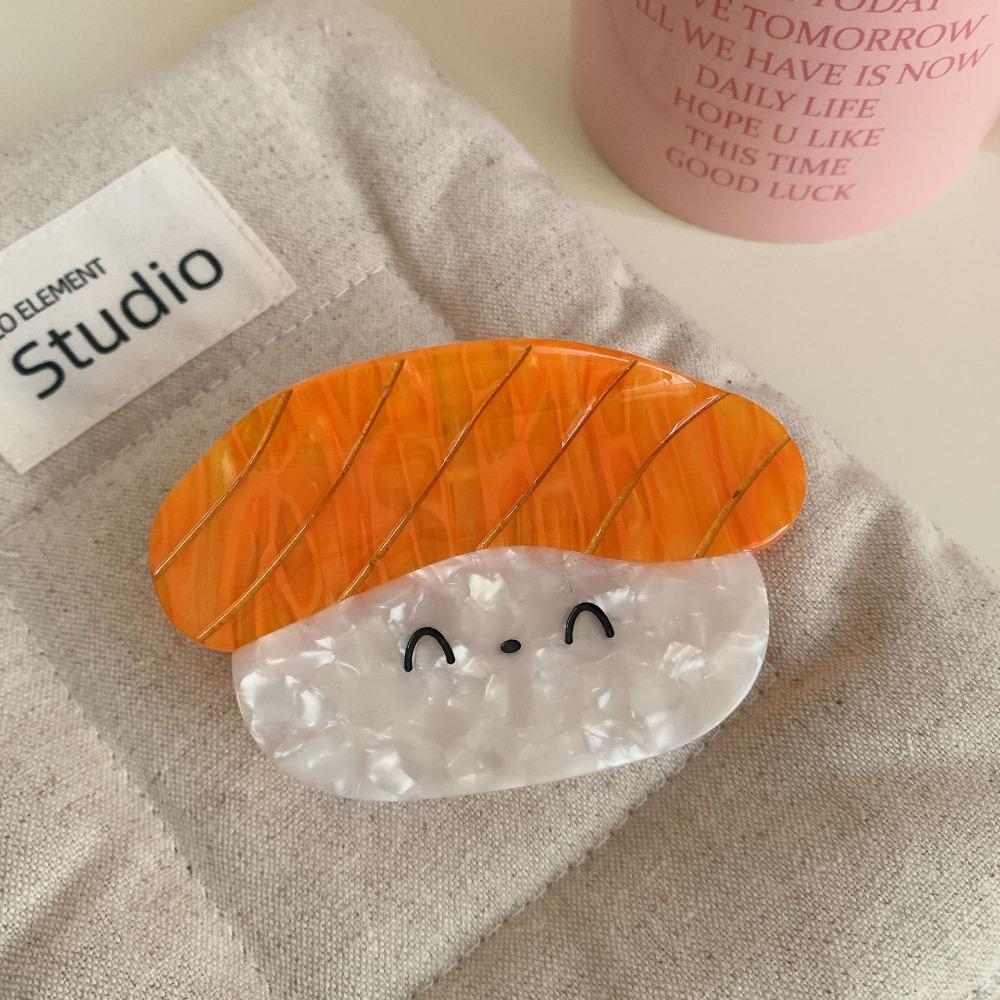 Sweet Sushi Hair Clip Korean Style Acetic Acid Claw Clip Creative Small Shark Clip  Headwear