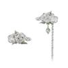 Without Piercing Clip Earrings With Delicate Floral Designs Alloy Ear Cuff for Sensitive Skin Fringe Party Accessories