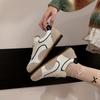 2025 Spring New Women's Shoes Flat-bottomed Color Matching German Training Shoes Women's Lace-up Versatile Sports Shoes Casual Shoes Women's For