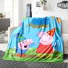 Peppa Pig Theme Printed Blanket - Perfect for Couch, Bed, Travel & Outdoor Use | Machine Washable, Cozy & Durable.