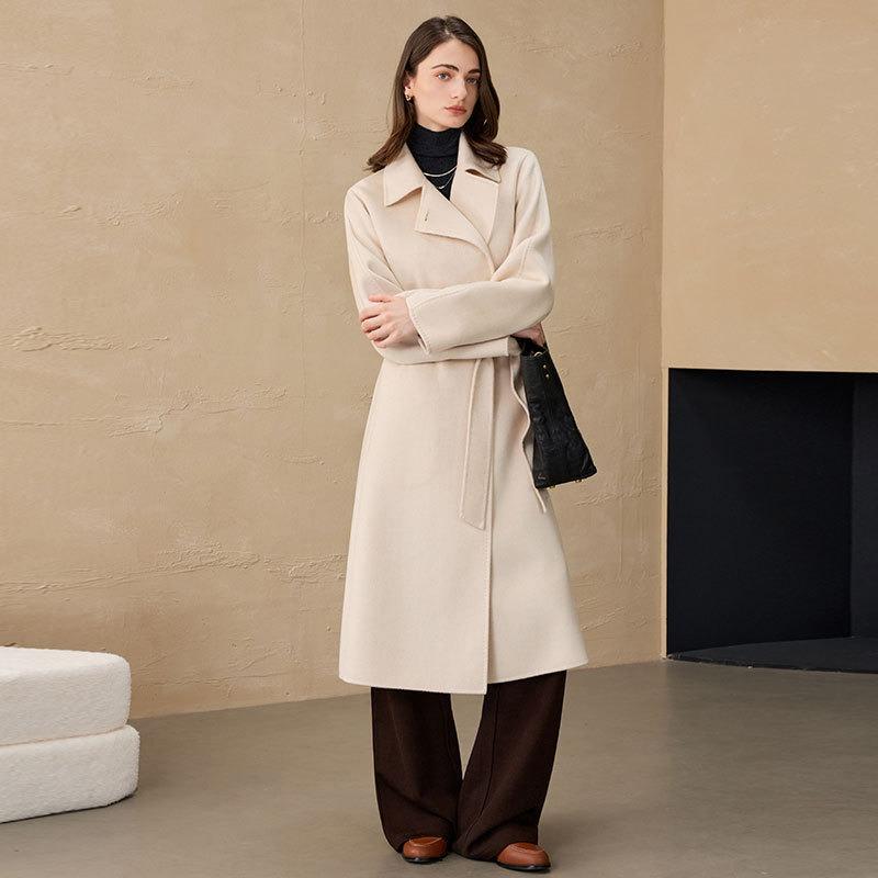 Autumn and Winter CEID Coat Double-sided Cashmere One-button Classic Temperament Woolen Coat Cashmere Coat Women