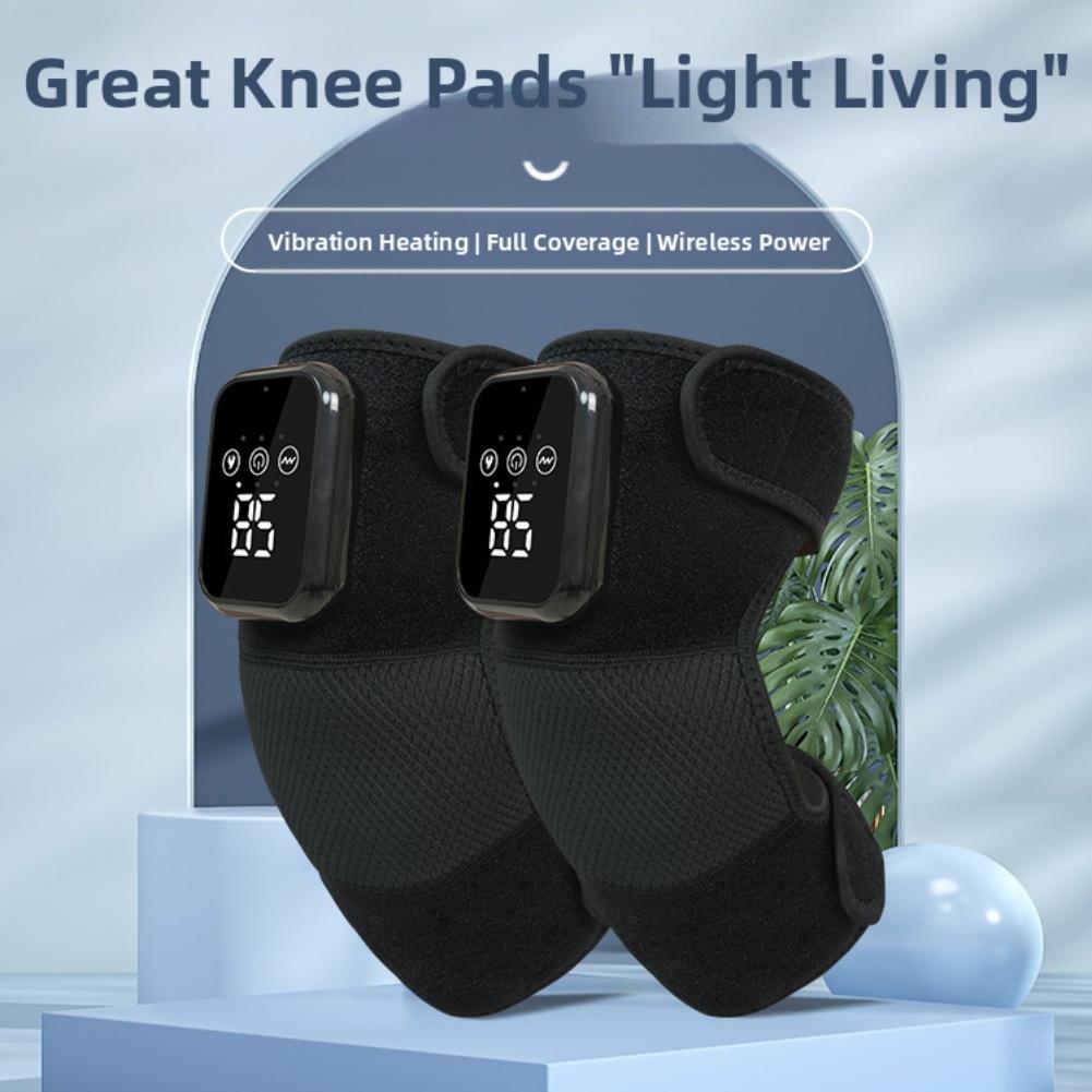 2 PCS Knee Massager Pad with Deep Infrared Heat and Vibration Therapy for Post Workout Recovery and Pain Relief China Mainland