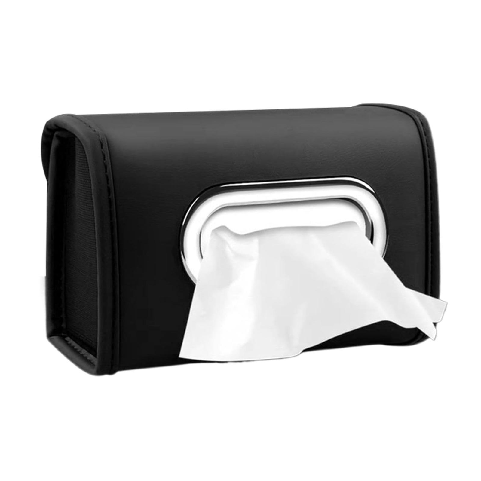 

Car Tissue Holder, Tissue Box Cover Premium PU Leather Backseat Napkin Organizer One Size