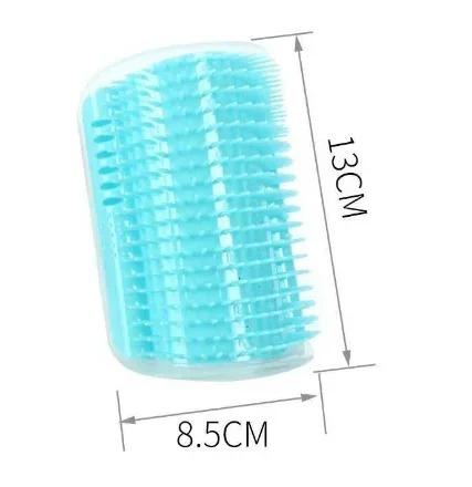 Cat Corner Brush Comb Massager for Cat Arch Plastic Scratcher Remove Hair Comb Grooming with Catnip Cat Self Cleaning Cat Supply