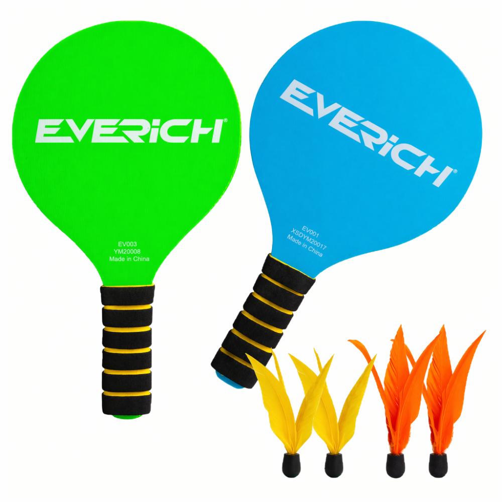 Wrapped Grip Beach Paddle Set Lightweight Beach Racket Set Shuttlecock Paddle  Backyard Play