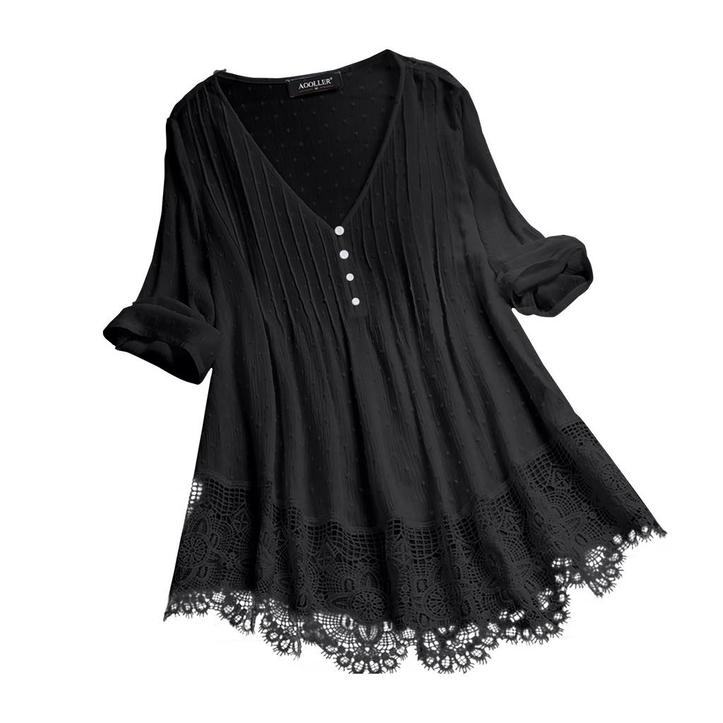 Dames Casual Top Kleur Katoen Linnen Shirt Groot Los Hol T-shirt
