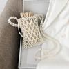 High Quality Pearl Beading Shoulder Bags Hot Selling Solid String Crossbody Bags for Women Versatile  Fashion Style