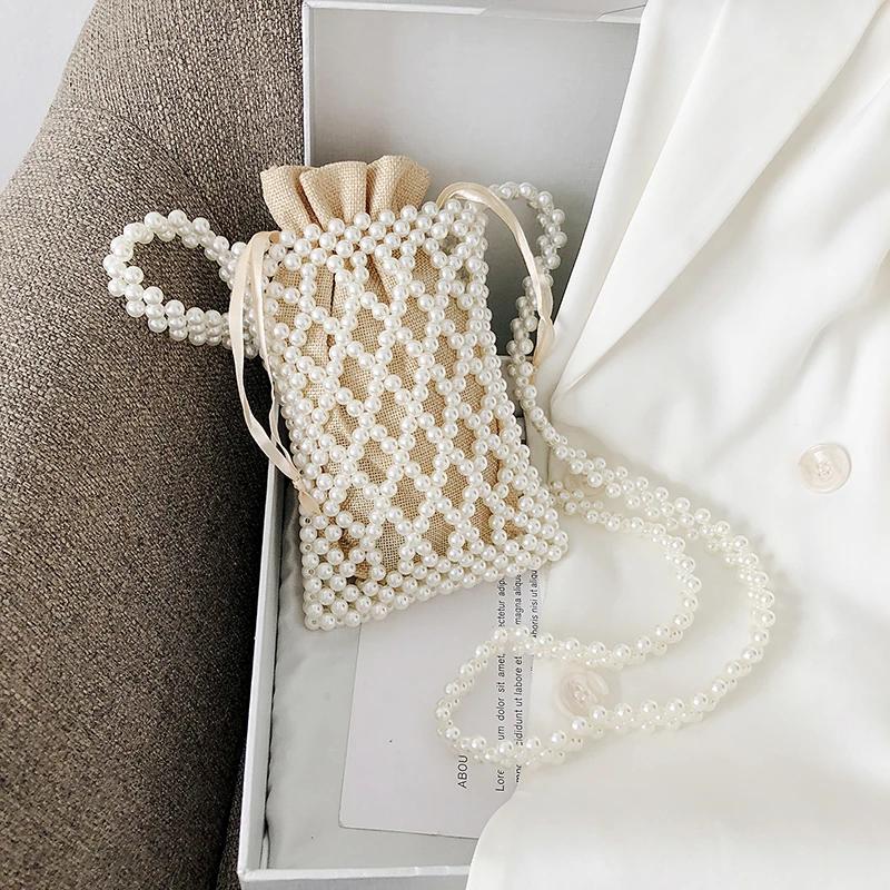 Высококачественные сумки через плечо с жемчужными бусинами — фото 5