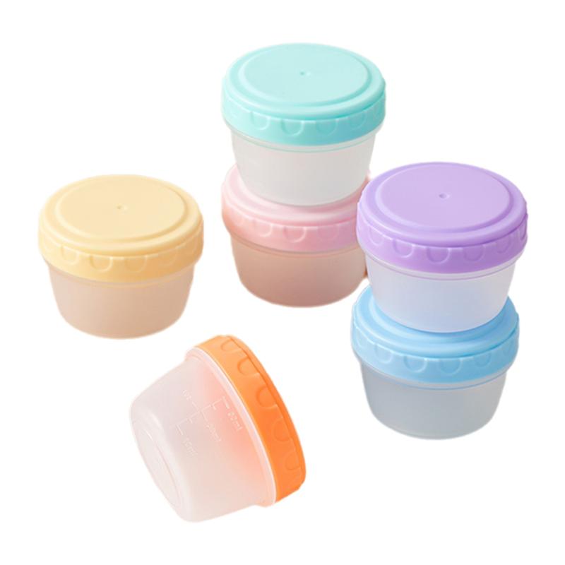

Fresh Leakproof Condiment Containers With Graduated Lines, 6 Pack Reusable Salad Dressing To-Go Cups With Lids