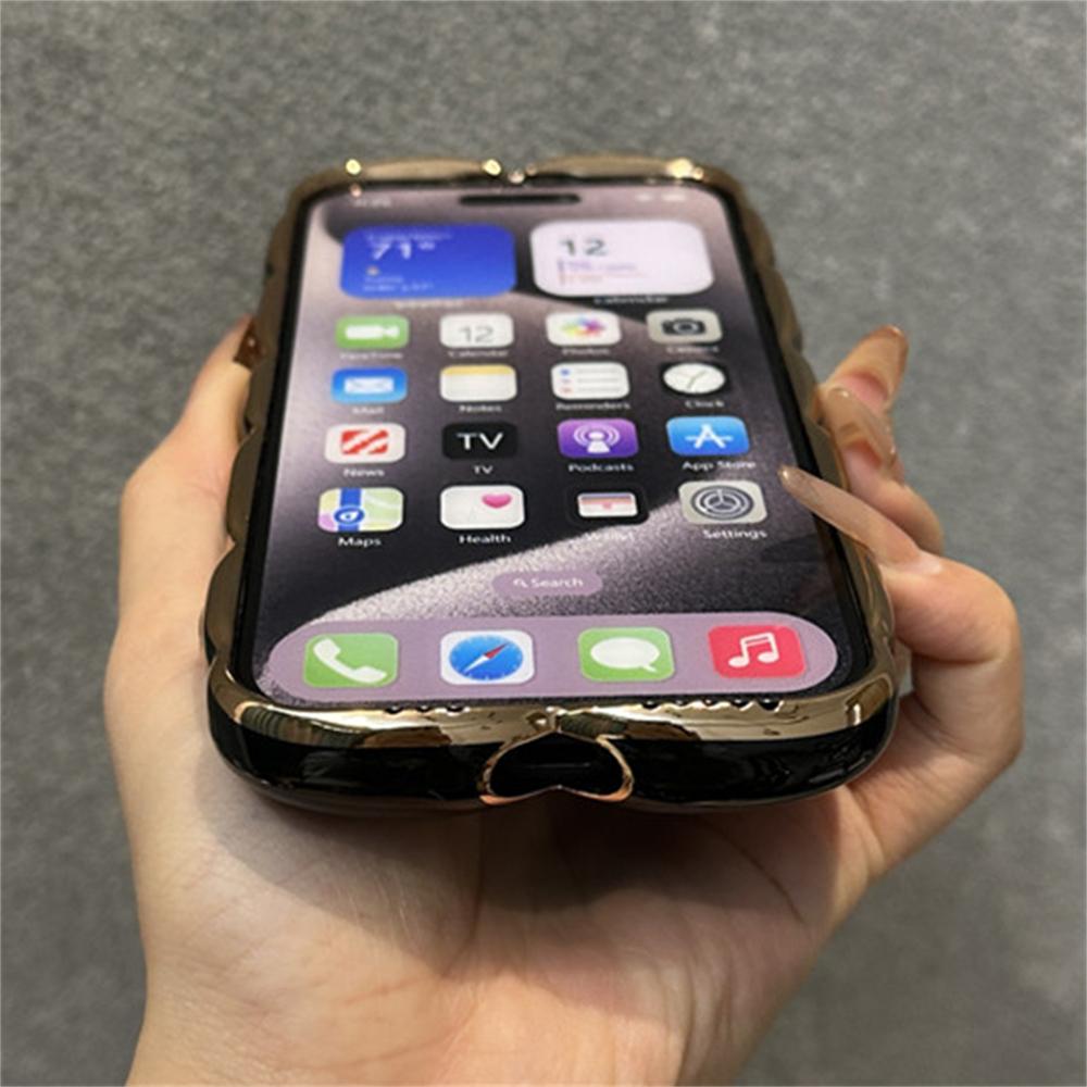Luxury Plating 3D Diamond Lattice Pattern Soft Silicone Phone Case For iPhone 14Plus 11 12 13 15 Pro Max Shockproof Protection Cover