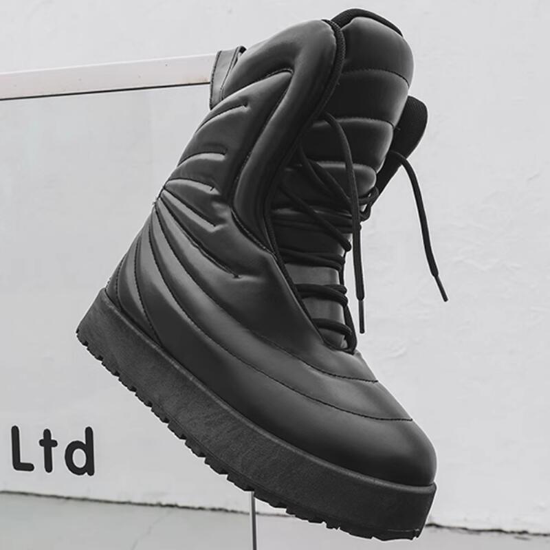 Fashion Blue Men's High Sneakers Streetwear Designer Boots Men Comfort Casual Supetstar Luxury Shoes Men Trendy Motorcycle Shoes A2