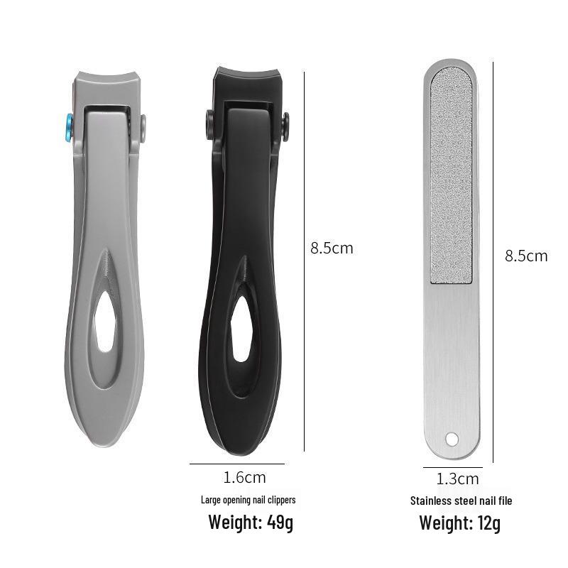 Premium Anti-Splash Nail Clipper Set for Thick Toenails - German Made