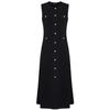 MO&Co. Women's Gradient Ribbed High-Waist Knit A-Line Dress with Silver Buttons
