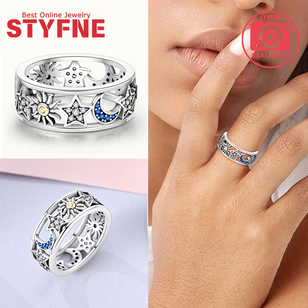 

Silver 925 Shooting Stars Open Ring Elegant Simple 925 Silver Rings for Women Anniversary Gift Original Fine Jewelry Accessories 9