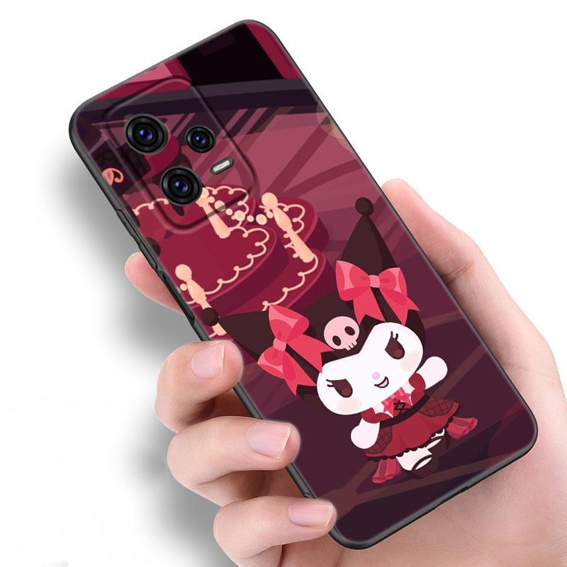 Carina Cover Nera in Silicone Sanrio Kuromi per Telefono Xiaomi Redmi Note 10 11 11S 12 13 4G 8 9 11T Pro 5G Plus 8T 9S 10S 12S