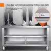 Stainless Steel Double-Layer Workbench with Thickened Cutting Board