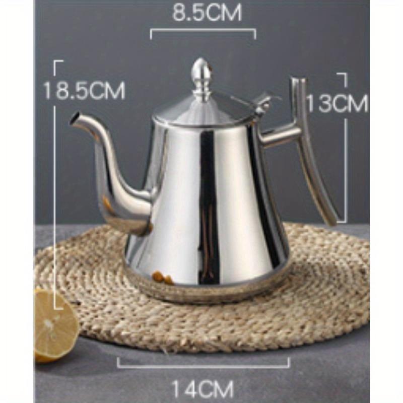 Tetera de acero inoxidable espesante de 1,5 l, ideal para hoteles, restaurantes, cocinas de inducción, café y té.