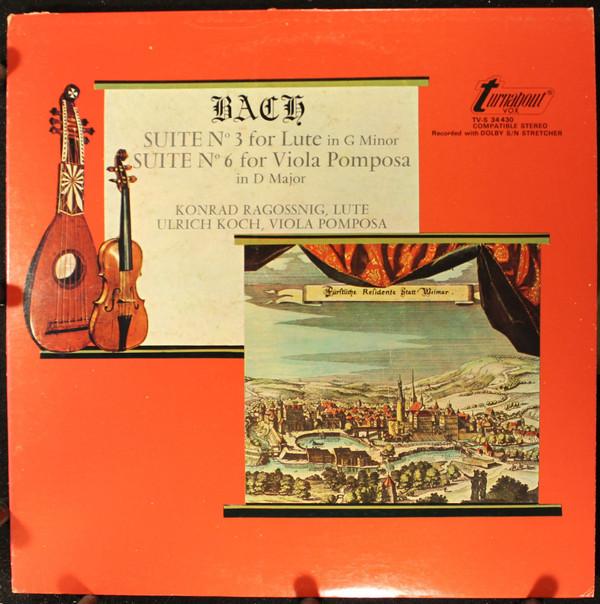 

LP Record J. S. BACH Bach Suite No. 3 For Lute In G Mino TVS34430 Turnabout US Classical Used