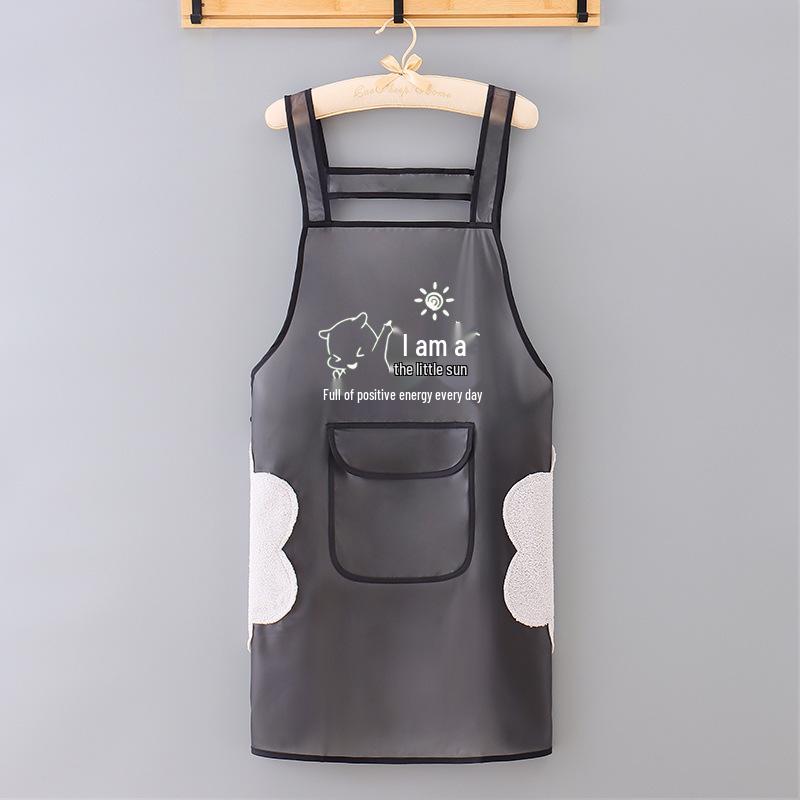 New Transparent TPU Apron: Waterproof, Oil-Resistant, Dirt-Resistant Cartoon Protective Waist Cover.
