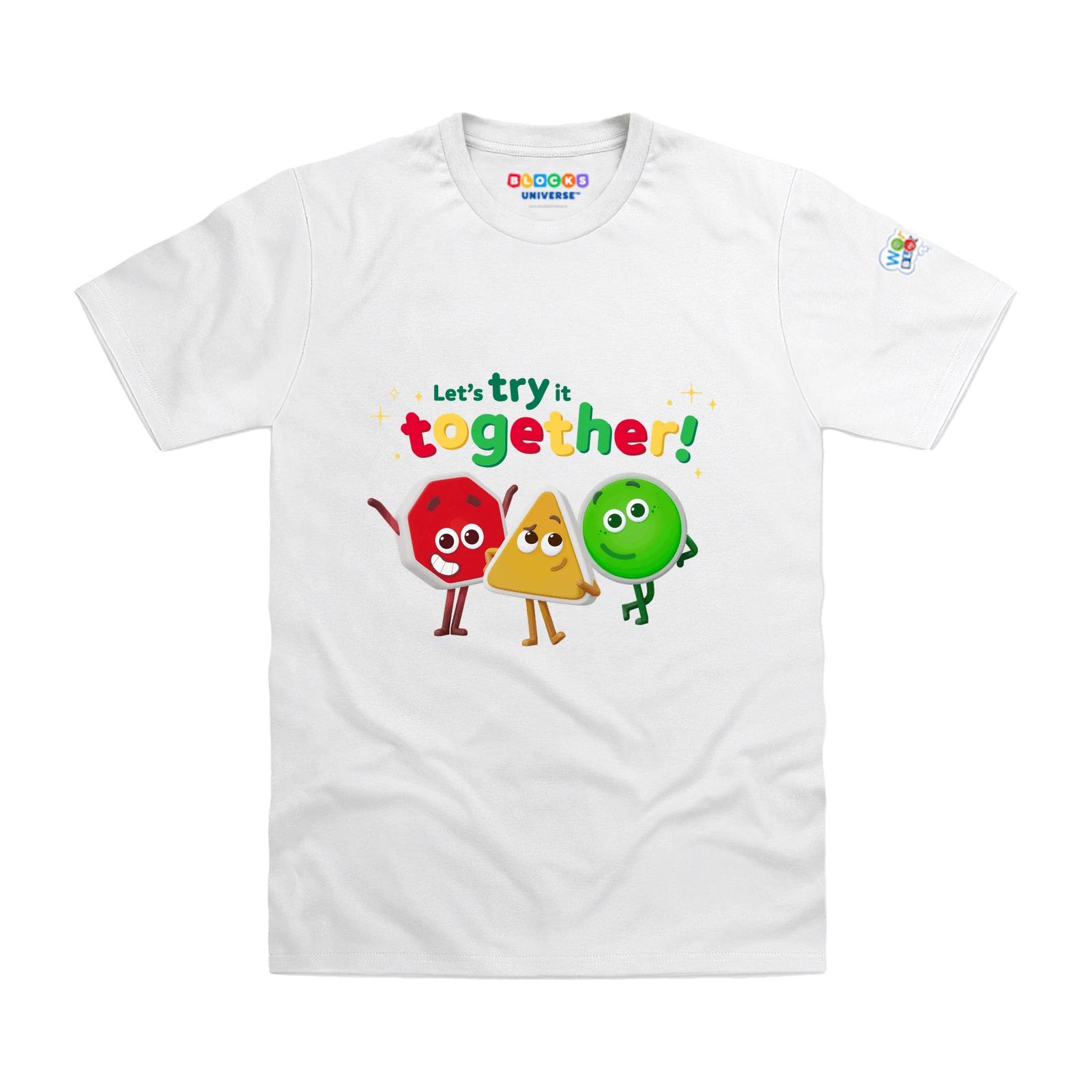 Officially Licensed Wonderblocks Let s Try Together Kids T-Shirt 160