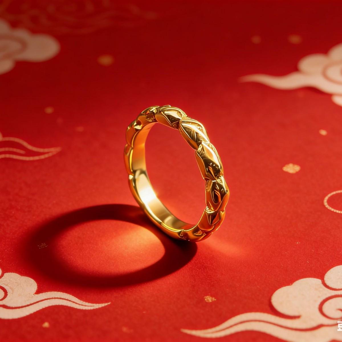 Fire-Baked Vietnamese Sand Gold Wedding Ring – Classic, Versatile, and Fashionable Adjustable Open золотой