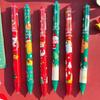 6Pcs Christmas Gel Pens Various Festive Patterns Push-Type Christmas Pens Stationery Supplies Christmas Party Favors